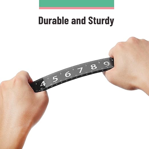 Mr. Pen- Plastic Rulers with Large Numbers, 12-Inch, 4 Pack, Metric & Imperial, Colorful Rulers for Kids, Ruler 12 Inch, Metric Ruler, mm Ruler, Rulers 12 Inch Ruler, Rulers for Kids-DeskLoop Office