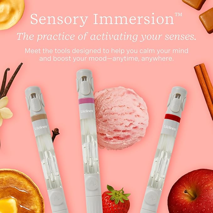 Lifelines Pen Diffuser Set, Diner Classics 3-Pack - 1mm Black Ballpoint Pens with Scented Essential Oil Blends – Aromatherapy Diffuser & Sensory Immersion Diffuse Aroma As You Write-DeskLoop Office