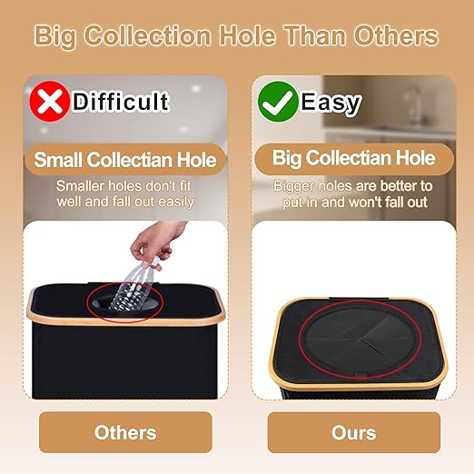 MinBoo Recycling Bin for Kitchen 29Gallon, 110L Recycle Bin with 2 Removeable and Reusable Inner Bag, Large Recycling bin with lid for Bottle Can Plastics Stickers (Black)-DeskLoop Office