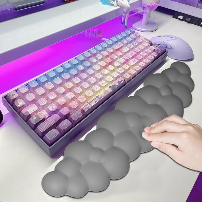 JIKIOU Upgrade Leather Cloud Keyboard Wrist Rest, Cloud Wrist Rest - Image 7