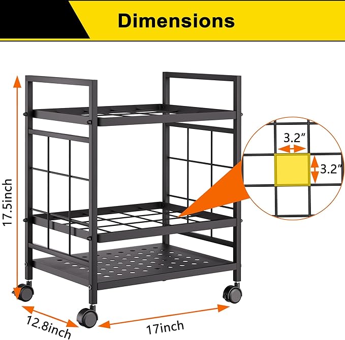 Blueprint Storage Rack, Blueprint Holder with Wheels, Used for Storing Blueprint/Carpet/Map/Poster/Architectural Construction Plan, 20 Slots(3.2" x 3.2"), Silent wheel for Home, Office, School(Black)-DeskLoop Office