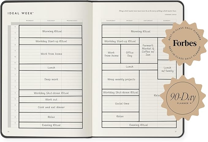Full Focus Latte Linen Planner by Michael Hyatt - The #1 Daily Planner to Set Annual Goals, Increase Focus, Eliminate Overwhelm, and Achieve Your Biggest Goals - Hardcover-DeskLoop Office