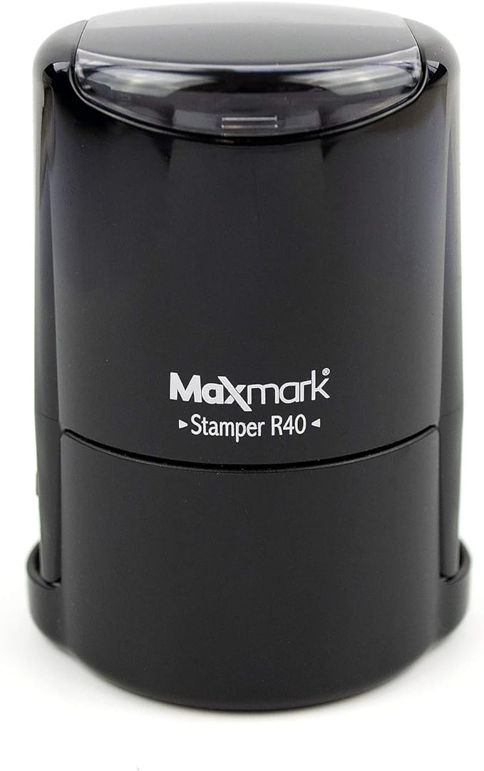 Round Notary Stamp for State of Wyoming- Self Inking Stamp - Top Brand Unit with Bottom Locking Cover for Longer Lasting Stamp - 5 Year Warranty-DeskLoop Office