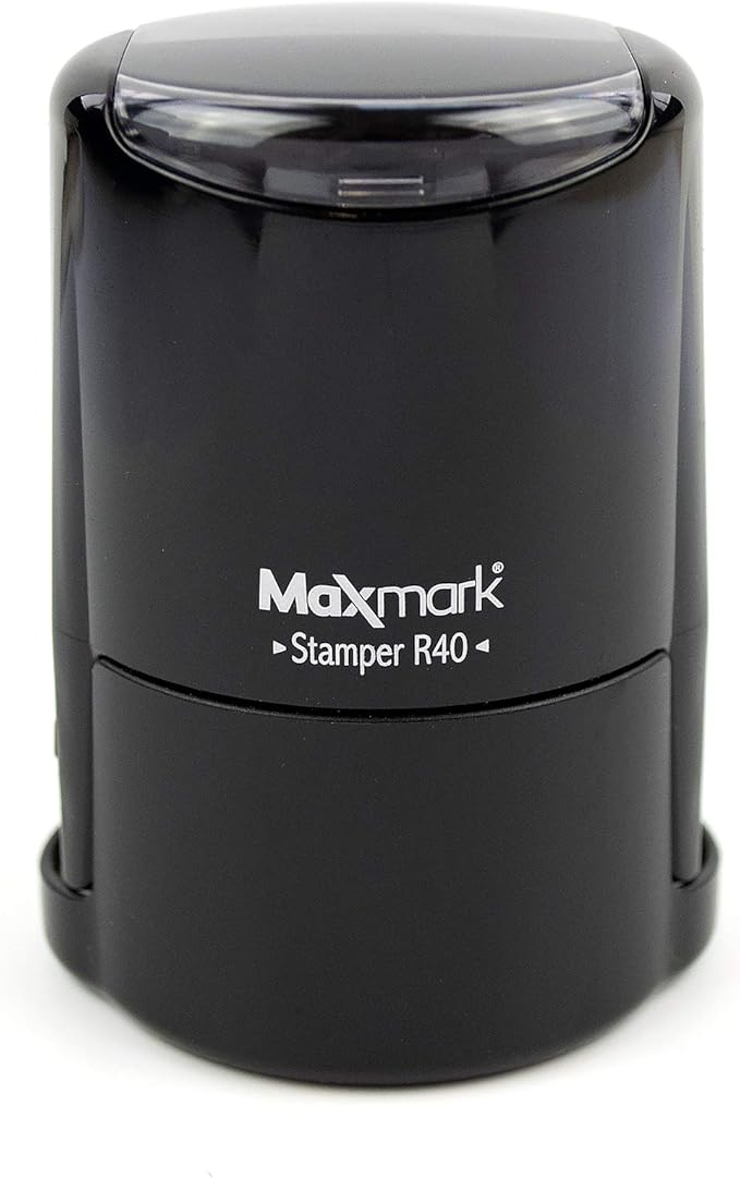 Round Notary Stamp for State of Delaware - Self Inking Stamp - Top Brand Unit with Bottom Locking Cover for Longer Lasting Stamp - 5 Year Warranty-DeskLoop Office