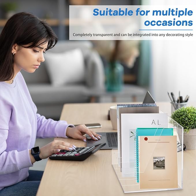 Suzile Clear Acrylic Magazine File Holder - Image 6