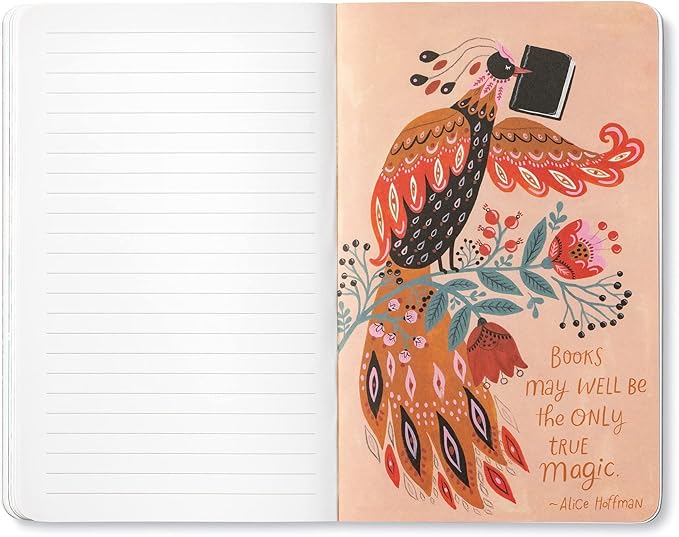 Compendium Softcover Journal - There is no enjoyment like reading! – A Write Now Journal with 128 Lined Pages, 5”W x 8”H-DeskLoop Office