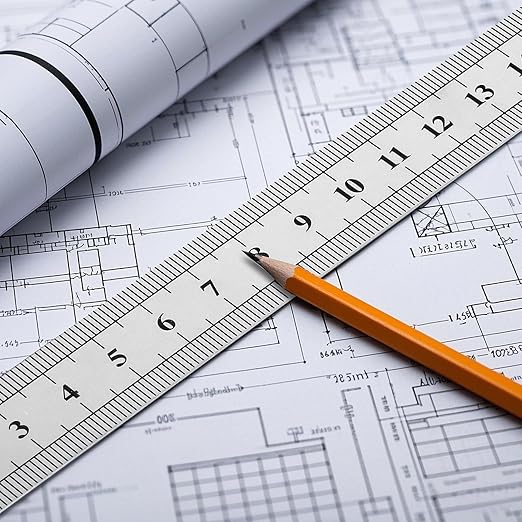 30 PCS 6 Inch Stainless Steel Ruler Bulk, Straight Edge Metal Rulers with Inch and Metric Scale Measuring Tool for Measuring-DeskLoop Office