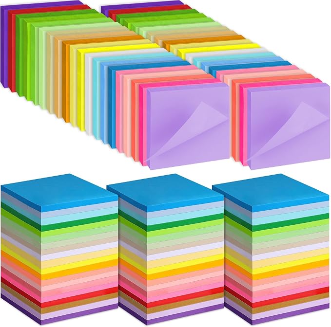 100 Pack Sticky Notes 3x3 Inch Colorful Self Stick Note Pads | 20 Colors - Image 9
