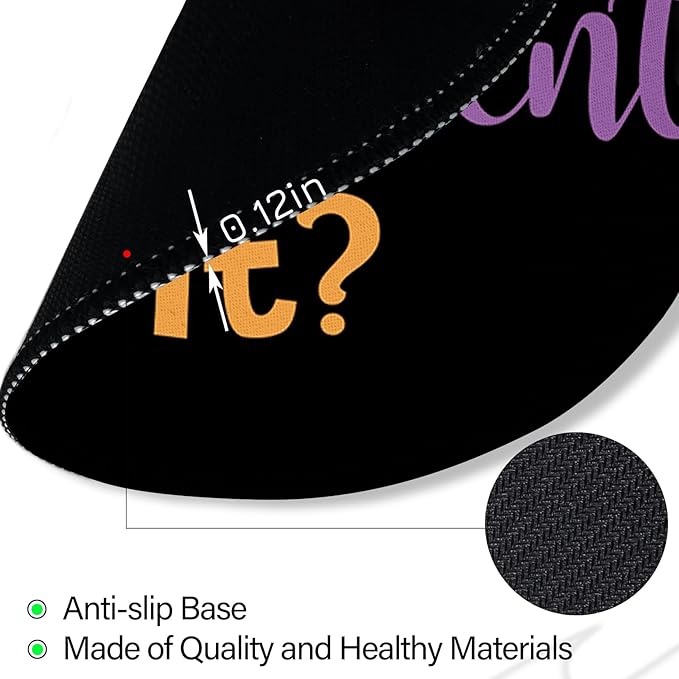 Funny Work Mouse Pad, Small Round Mouse Pads for Desk, Mini Travel Mousepad for Wireless Computer Laptop, Office Desk Accessories, But Did You Document It, 8.6 x 8.6 inch-DeskLoop Office