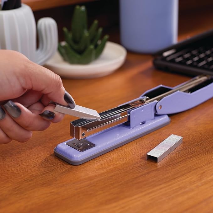 Swingline Stapler, Cub Compact Desktop Stapler, 20 Sheet Capacity, Metal, Periwinkle Purple (S701071)-DeskLoop Office