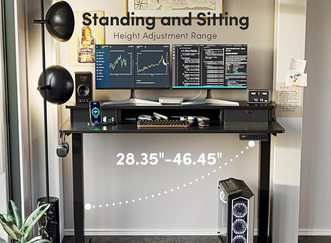 FEZIBO 48 x 24 Inch Height Adjustable Electric Standing Desk - Image 9