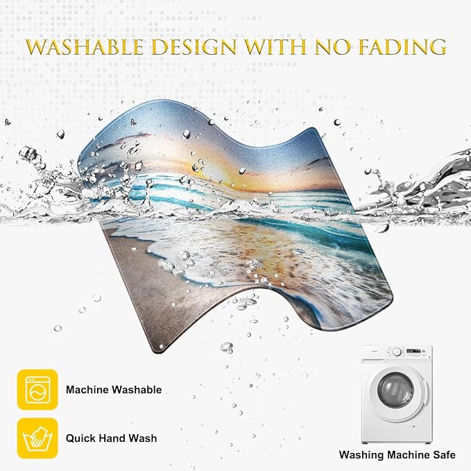 JIKIOU 3 Pack Mouse Pad with Stitched Edge, Portable Size-10.2x8.3in Beach | - Image 7