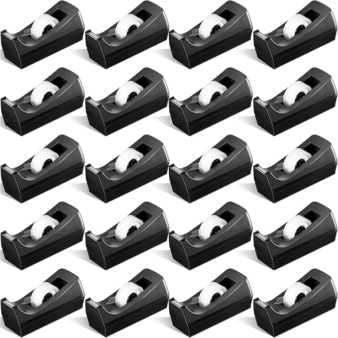 20 Pack Desktop Tape Dispenser Tape Roll Non Skid Base Tape Dispensers for Office Home School (Tape Not Included)-DeskLoop Office