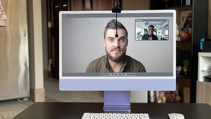 Center Cam V2 Middle-Screen Webcam - The Original Center Cam - 1080p Plug & Play USB, Adjustable Webcam for Laptop and Desktop for Home Video Conferences-DeskLoop Office