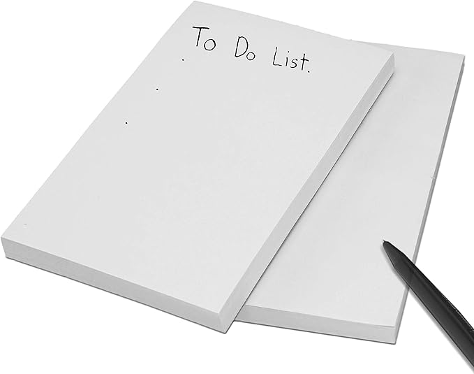 FMP Brands 10 Pack Note Pads 4x6, 100 Sheets Per Memo Pad, Writing Scratch Pad, Blank Notepad, White Waitress Server Note Pads, Paper Pad, To Do Grocery List Small Notepads-DeskLoop Office