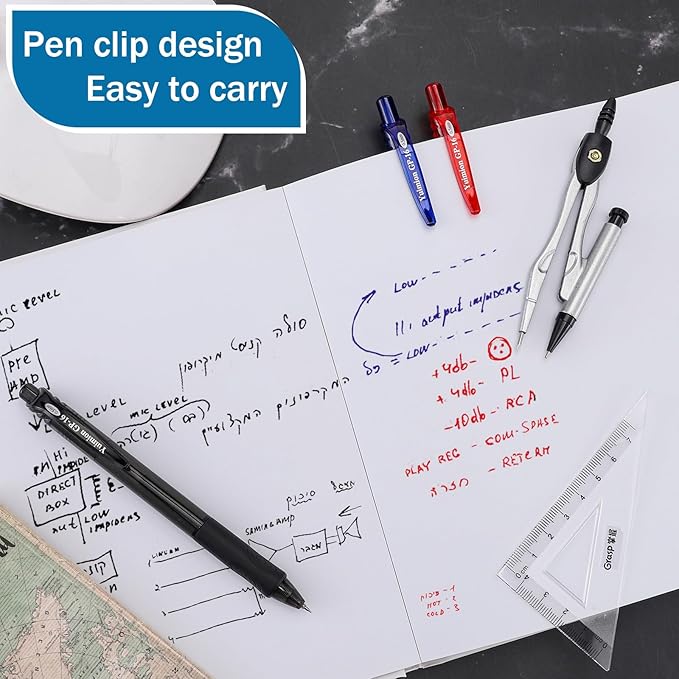 8 Pcs Retractable Gel Pens Fine Point (0.5mm) Rollerball Pens for Smooth Writing (Black&Red&Blue Ink) for Women Men Journaling School and Office Supplies Use…-DeskLoop Office