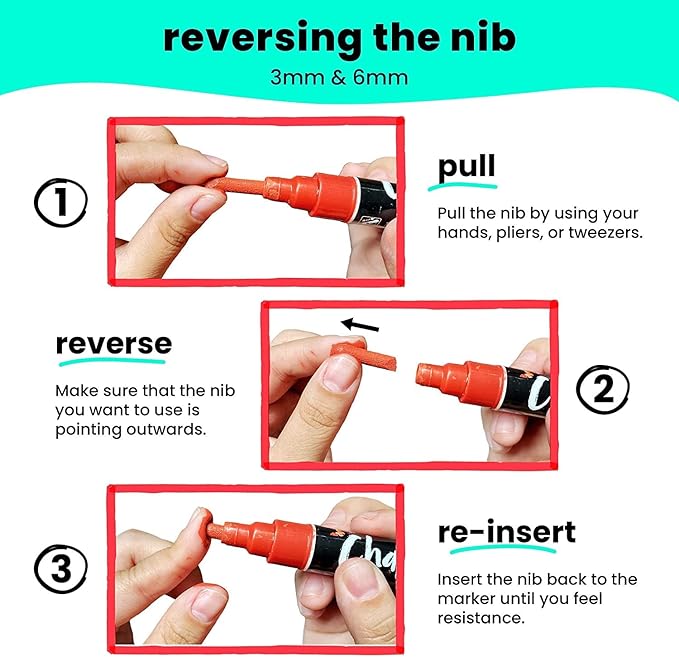 7 White Chalk Markers for Chalkboard Signs, Blackboard, Car Window, Bistro, Glass | 7 Variety Pack - Thin, Fine Tip, Bold & Jumbo Size Erasable Liquid Chalk Pens (1mm, 3mm, 6mm, 8mm, 10mm, 15mm, 30mm)-DeskLoop Office