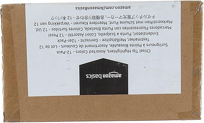 Amazon Basics Highlighters, Fluorescent Ink, Chisel Tip, Assorted Colors, School Supplies, 12 Pack-DeskLoop Office