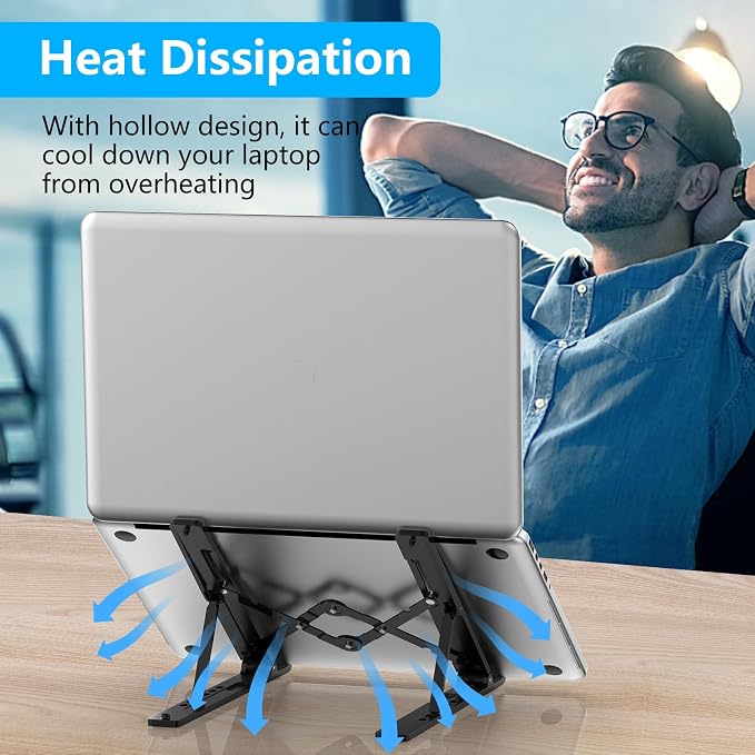 Adjustable Laptop Stand, Portable Laptop Riser - Image 7