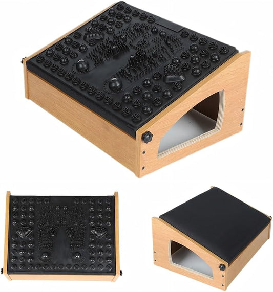 Ergonomic Foot Rest, 4 Adjustable Height Foot Stool,Footrest Under Desk, Flip Over Office Desk Foot Rest, Improving Posture, Promoting Blood Circulation(Natural)-DeskLoop Office