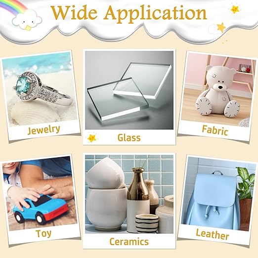 B7000 Clear Glue for Jewelry Making, Upgrade B-7000 Adhesive Crafts Glue Multipurpose Super Glue for Scrapbooking Supplies, School DIY Craft Glass, Fabric, Wood, Rhinestones Gems Clothes (2X 15ML)-DeskLoop Office