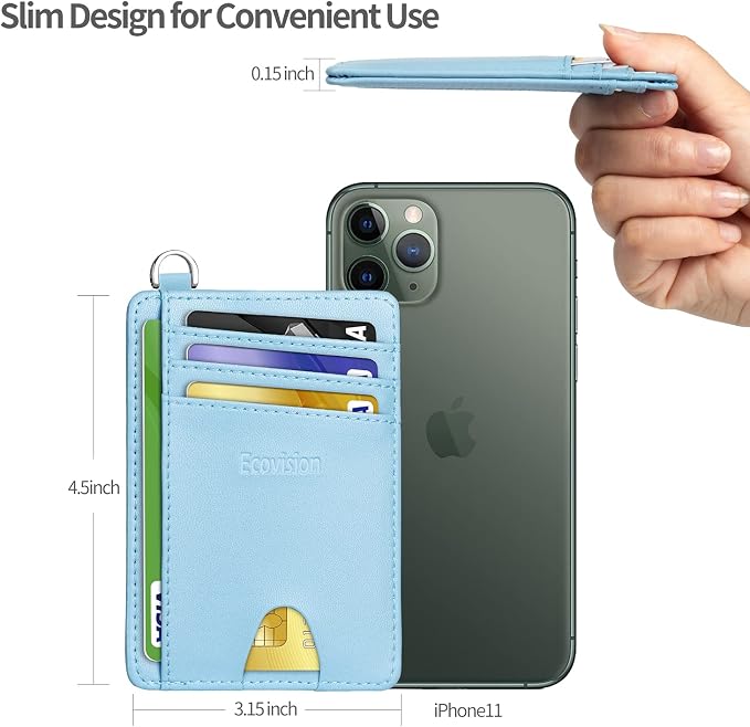 Slim Minimalist Front Pocket Wallet, RFID Blocking Credit Card Holder Wallet - Image 7