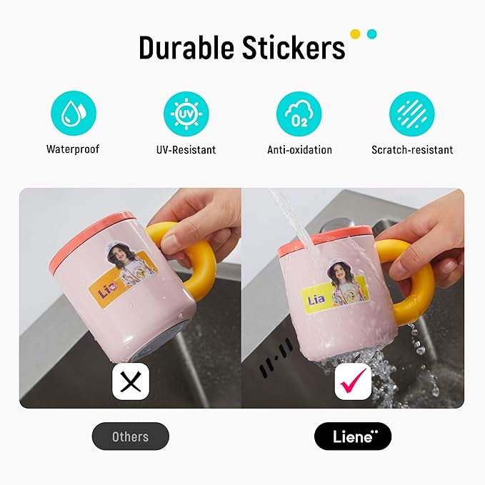 Liene PixCut S1 Photo Sticker Printer Creator Plus Pack - All-in-One Sticker Maker Machine for DIY Crafts, Custom Labels & Gifts, Thermal Dye-Sublimation, 300 DPI Prints, Precise AI Auto-Cutting-DeskLoop Office