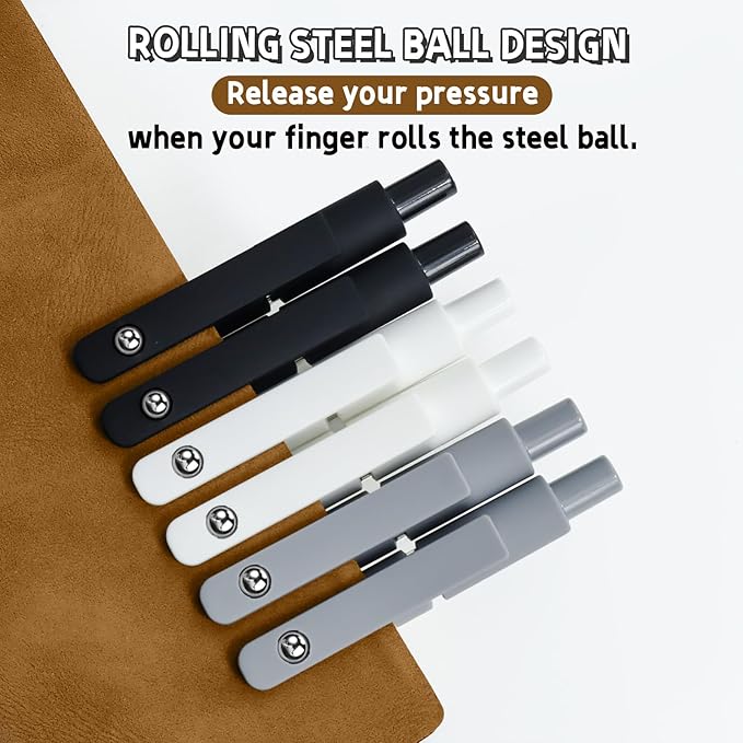 6 Pcs Gel Pens 0.5mm Quick Dry Black Ink Pens Fine Point Smooth Writing Pen, Cute Office and School Supplies Gifts for Women Teacher Students (6 Pcs Black White Grey Silver)-DeskLoop Office