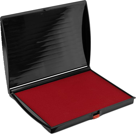 Large Premium Crimson Red Ink Stamp Pad - 5" by 7" - Quality Felt Pad-DeskLoop Office