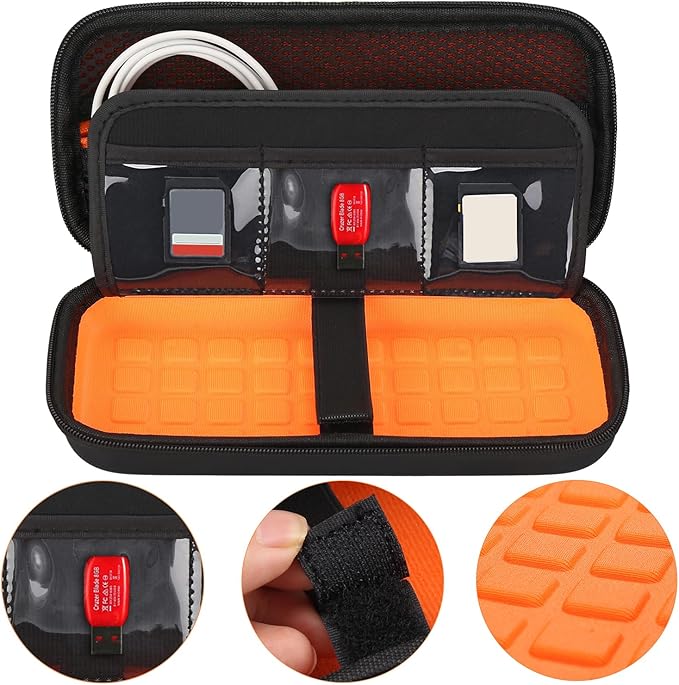 BOVKE Hard PU Graphing Calculator Carrying Case for TTexas Instruments TI-30XS Multiview/TI-34 Multiview/TI-36X Pro Scientific Calculator, Extra Pocket for USB Cables Pens Other Items, Black-DeskLoop Office