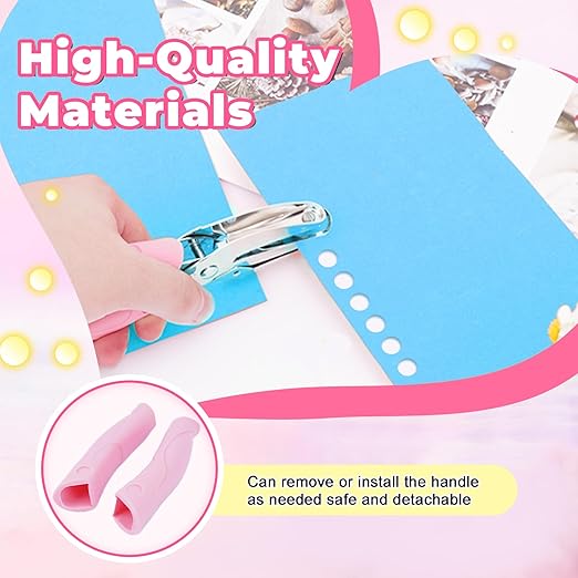 UCEC 3 Pack Circle Single Hole Punches, Small Hole Puncher, Paper Punches for Crafting, Hole Tag Puncher Set of School Supplies with Soft-Handled for Clothing Ticket DIY Craft Tags Scrapbook Tool-DeskLoop Office