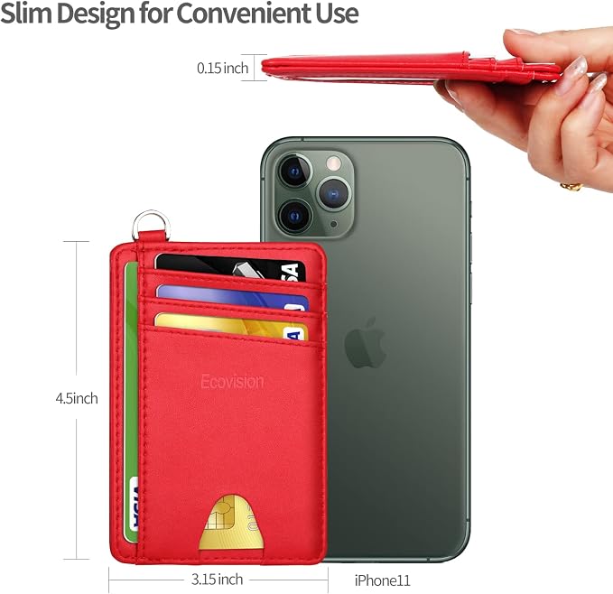 Slim Minimalist Front Pocket Wallet, RFID Blocking Credit Card Holder Wallet - Image 7