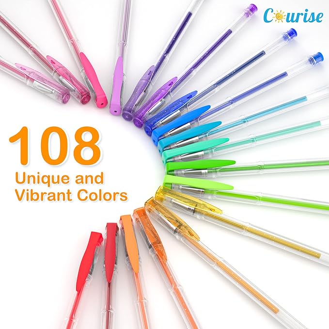 108 Unique Colors Gel Pen Set-DeskLoop Office