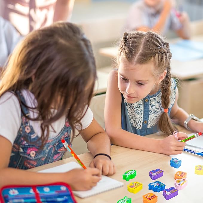 Cinrobiye 100 PCS Bible Verses Pencil Erasers Bulk Inspirational Scripture Eraser Christian Religious Favor Goody Bag Filler Gifts for Students Classroom Office Teacher Prizes Reward School Supplies-DeskLoop Office