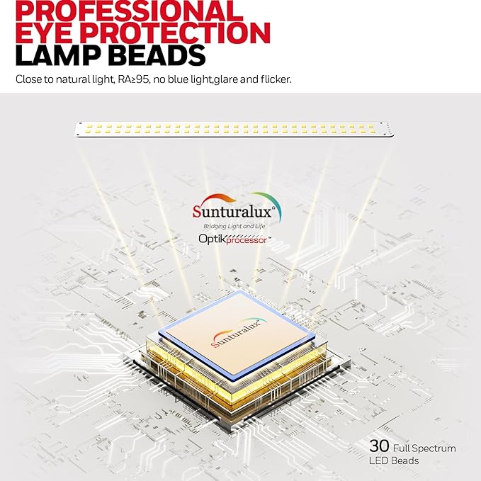 Honeywell LED Desk Lamp, 01A Sunturalux Desk Light for Home Office, 4000K Dimmable Eye Caring Natural Light Architect Lamp with Metal Swing Arm Lamp for Desk Craft Reading-DeskLoop Office