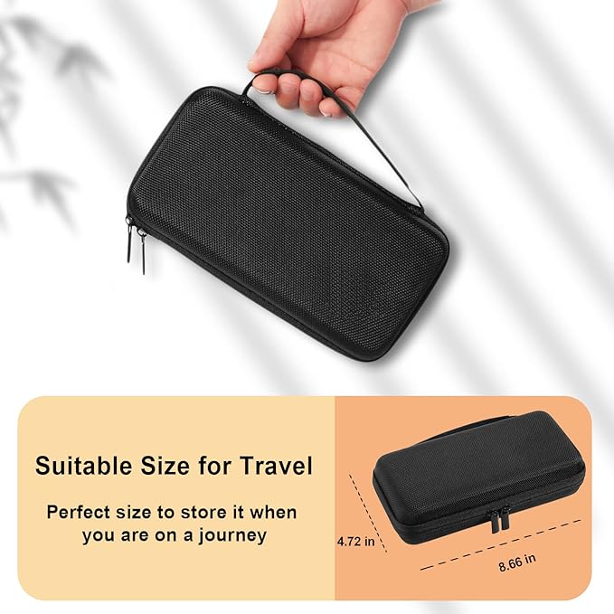 BOVKE Calculator Case for Texas Instruments TI-Nspire CX II CAS/CX II/CX CAS/CX Color Graphing Calculator and More - Extra Mesh Pocket for USB Cables and Other Accessories, Black+Black-DeskLoop Office