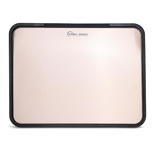 Simpli-Magic 13.2 Gallon (50L) Step Trash Can – Kitchen Garbage Can with Slow-Close Lid – Odor Control, Hands-Free, Easy to Clean, Brushed Stainless Steel (Rose Gold)-DeskLoop Office