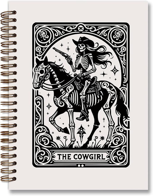Tarot Gothic Skull Spiral Notebook Journal,Gothic School Supplies,Gothic Hardcover Spiral Notebook Witchy Journal Supplies for Teen Girls Women,Trendy Hardcover Spiral Notebook,Gothic Gifts for Women-DeskLoop Office