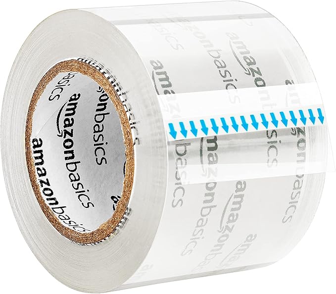 Amazon Basics Heavy Duty Packaging Tape with Dispenser for Shipping, Moving and Storing, 1.88" x 22.2 yds, 6-Pack, 4.33 x 2.64 x 2.36 in-DeskLoop Office