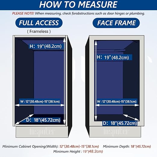 Insputer 8 Gal Pull Out Trash Can Under Cabinet, Heavy Duty Under Sink Garbage Can Kit with Soft-Close Slides for Kitchen, Laundry, Requires Minimum Cabinets Opening 12" W X 18" D-DeskLoop Office