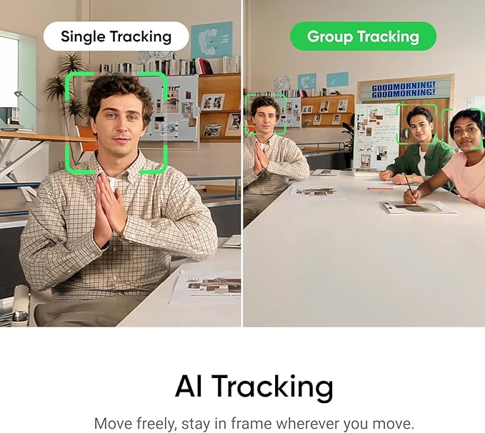 Insta360 Link 2 Tripod Bundle - PTZ 4K Webcam for PC/Mac, 1/2" Sensor, AI Tracking, HDR, AI Noise-Canceling Mic, Gesture Control for Streaming, Video Calls, Gaming, Works with Zoom, Teams, Twitch-DeskLoop Office