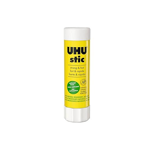 UHU Stic, Glue Stick Solvent Free, Washable, Screw on Cap, for School, Crafts, Scrapbooking 2 x 40g + Bonus-DeskLoop Office
