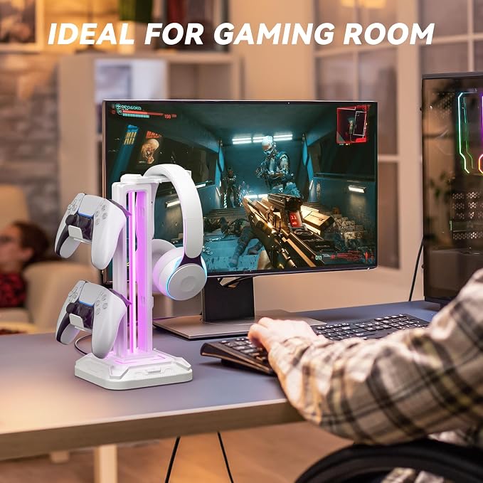 KDD RGB Headset Stand with 9 Light Modes - Image 7