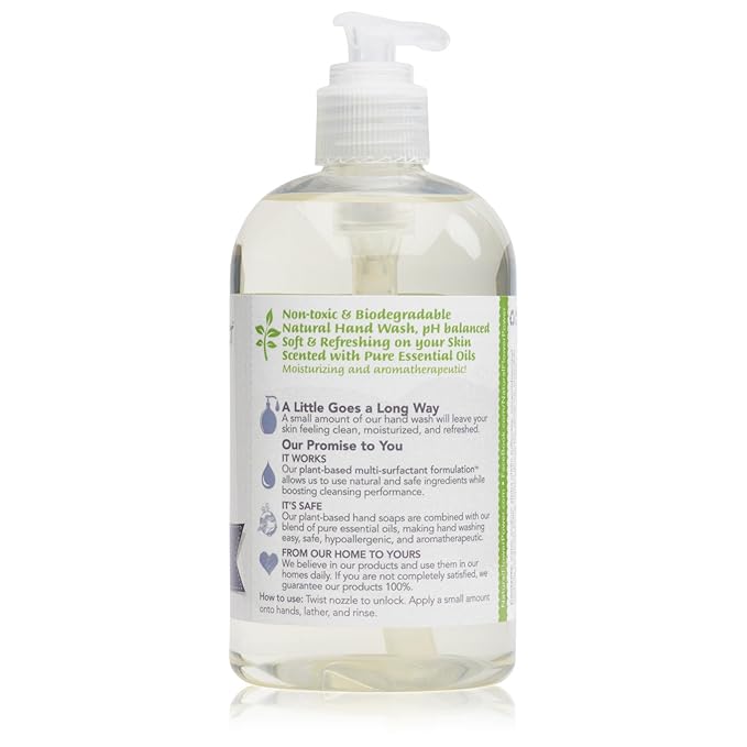 Liquid Hand Soap – Plant-Derived and Bio-Based Formula – Sulfate-Free, pH-Balanced, Vegan 3 Pack – Lavender – 3 x 12 oz-DeskLoop Office