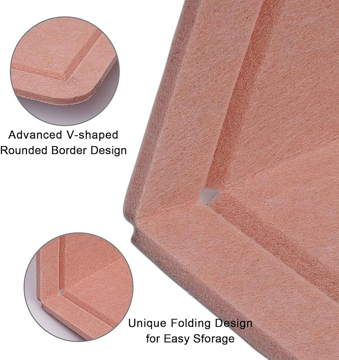 Large Bulletin Board - 48 X 36 inches Decorative Felt Pin Board - 4' x 3' Cork Board Alternative for Wall - Foldable Photo Board Self-Adhesive Vision Board Prayer Board with 30 Pushpins - Pink-DeskLoop Office