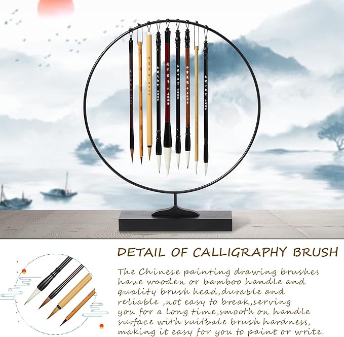 Corciosy Chinese Calligraphy Brushes Set,Professional Sumi Watercolor Brushes Writing, Japanese Painting Set for Beginners-DeskLoop Office