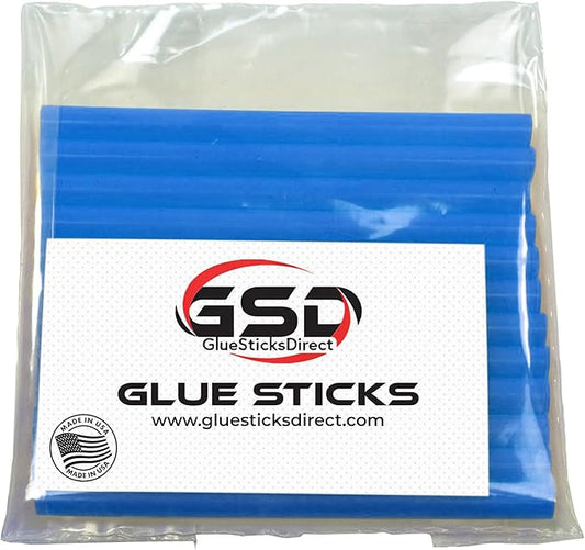 Mini Size Hot Melt Glue Sticks for Glue Gun - Bulk 4in Royal Blue Glue Sticks - Great for Art Craft Repairs & Compatible w/Most Glue Guns - 5/16" X 4" (24 Sticks) - Made in USA-DeskLoop Office