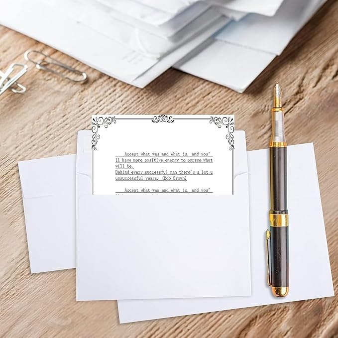 100Packs 5x7 Envelopes,White A7 Envelopes,5x7 Envelopes for Invitations,Envelopes Self Seal for Weddings,Greeting Cards, Mailing, Invitations, Photos, Postcards,Printable Invitation Envelopes