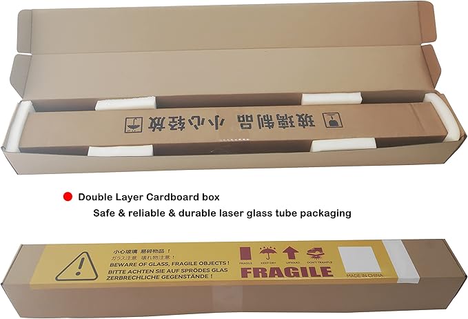 LD-Teemm CO2 Laser Tube, 10W CO2 Laser Tube with Coating 10 watt Length 380mm Dia. 50mm, Wire Pre-Connected for CO2 Laser Cutter Laser Engraving Cutting Machine-DeskLoop Office