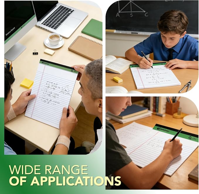 KAISA Legal Notepads 8.5"x11.75",12pads note pads office supplies Recycled - Image 7